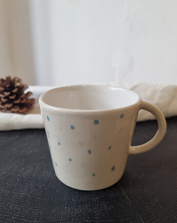 Kubek ceramiczny ręcznie malowany KROPKI, krusz art