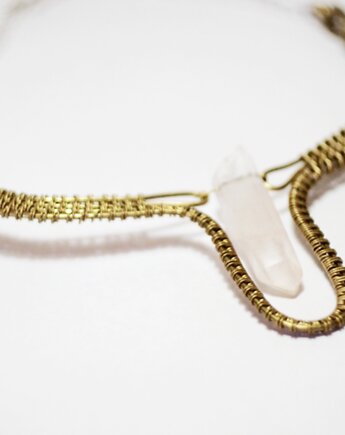 KOLIA, mosiądz i kryształ górski, ME PASSION  Jewelry
