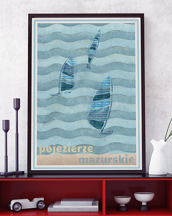 Mazury - plakat 50x70 cm fine art, giclee, minimalmill