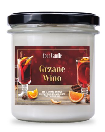 Świeca zapachowa sojowa Grzane Wino 300 ml- Your Candle, Your Candle