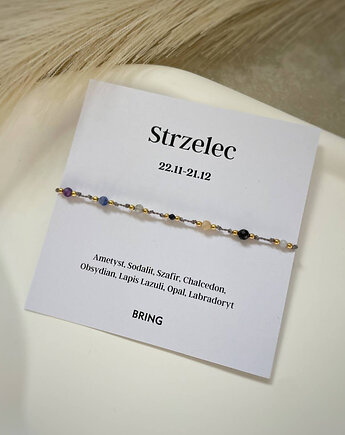 Bransoletka znak zodiaku Strzelec pozlacane kulki, Bring Biżuteria