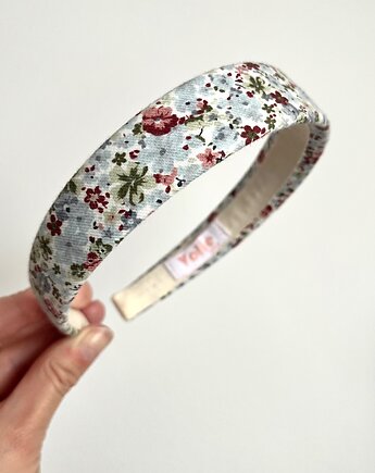 Opaska do włosów Adele w kwiatki - baza 2.5 cm, Volie Line