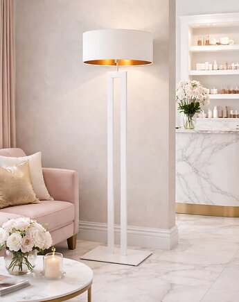 Nowoczesna lampa podłogowa w stylu glamour KALIFORNIA GOLD, LYSNE