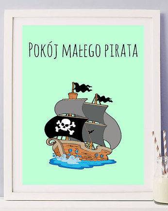 plakat pokój małego pirata, MUKI design
