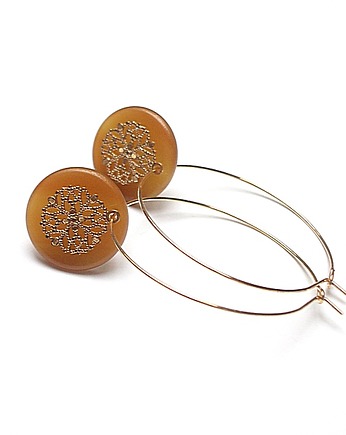 Kolczyki pozłacane Irish rosette  , KiKa pracownia