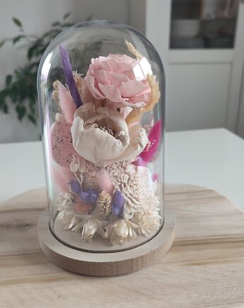 Wielkanocna  kopuła akrylowa z kwiatami XS, Fiori di Antonietta