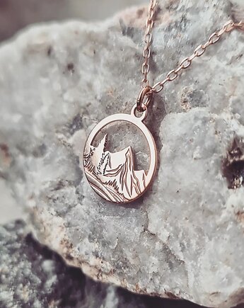 Naszyjnik GÓRY-  różowe złoto 18K, ISSI Jewelry