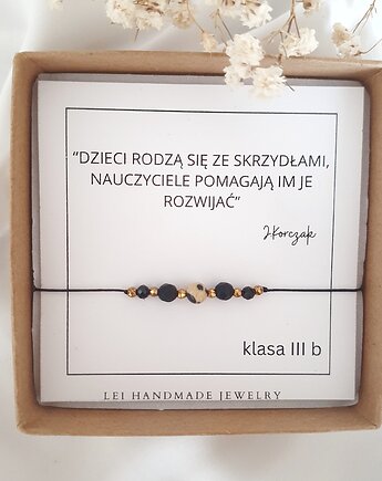 Bransoletka na DZIEŃ nauczyciela, LEI handmade 
