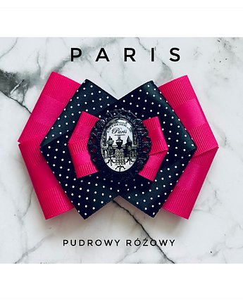 Kolekcja PARIS  z grafiką retro w stylu francuskim, Pudrowy Różowy