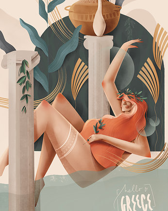 Ilustracja GREECE, Sandra Chojecka