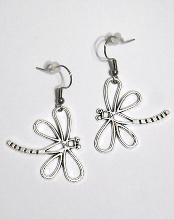 Kolczyki - Ważki duże, skrzydło, yenoo