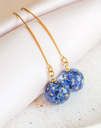 Kolczyki z niezapominajkami, nature gift