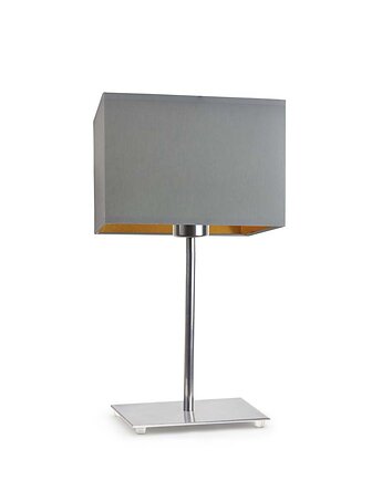 Szara lampa stołowa do czytania w sypialni AMALFI GOLD, LYSNE