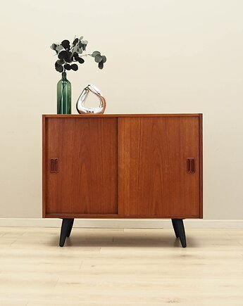 Szafka tekowa, duński design, lata 70, produkcja: Dania, Przetwory design