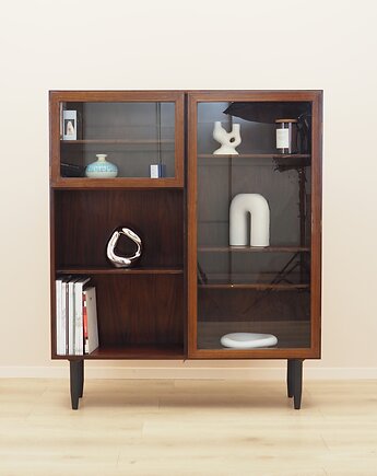 Witryna palisandrowa Omann Jun z oświetleniem, Dania lata 60., Przetwory design