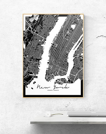 Plakat New York mapa, Peszkowski Graphic
