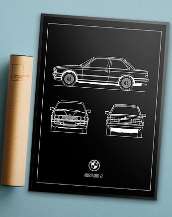 Plakat Legendy Motoryzacji - BMW 318i, Peszkowski Graphic