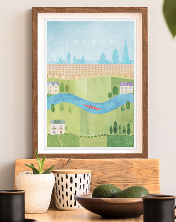 Londyn - vintage plakat 50x70 cm, minimalmill