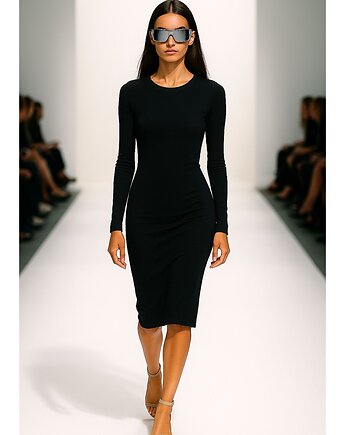 Sukienka czarna YY100189_RAL9005, YULIYA BABICH