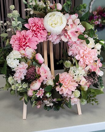 Wianek wiosenny na drzwi dekoracja drzwi do domu, miaukramy