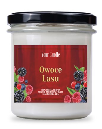 Świeca zapachowa sojowa Owoce Lasu 300 ml- Your Candle, Your Candle
