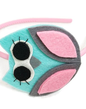 Opaska dla dziewczynki z sową niebieską, Made by Joan