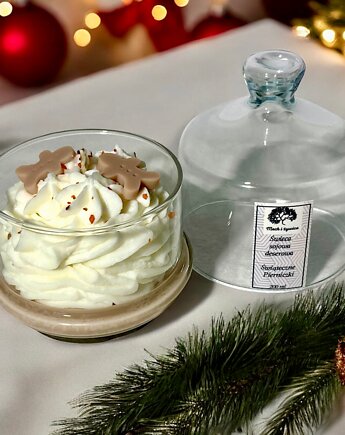 Ozdobna świeca sojowa zapachowa Świąteczne Pierniczki, Mech i żywica