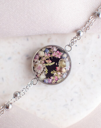 Bransoletka z kompozycją kwiatową, nature gift