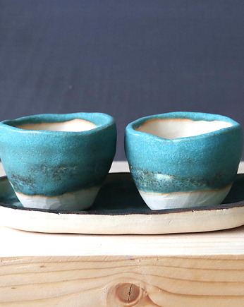 Podwójna, mała doniczka ceramiczna, Otuliny Ceramika dla roślin