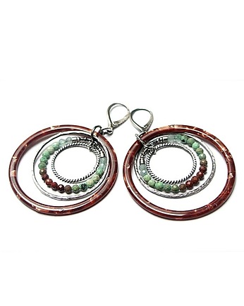 Wianki  circle /chocolate/ kolczyki, Katia i krokodyl