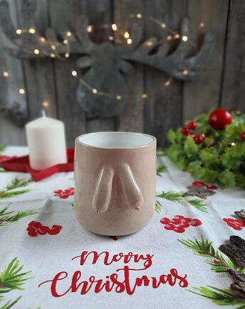 Kubek z biustem. Polskie rękodzieło. Ceramika Body positive, Ceramika Wydry