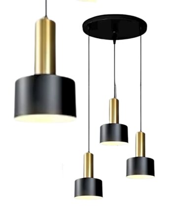 Lampa wisząca zwis żyrandol lampa na sufit czarna LED E27, VOLTA LIGHT