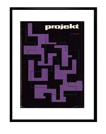 Plakat Oprawiona okładka czasopisma PROJEKT, nr 2/1963, aut. Zenon Januszewski, RiskyWalls