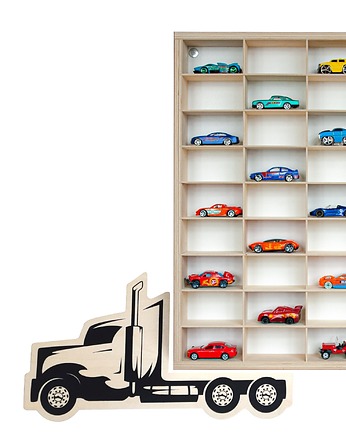 Drewniany ekspozytor na zabawki - Garaż Hot Wheels - Auto Półka Montessori, PAKOWANIE PREZENTÓW - Jak zapakować prez