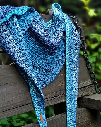 Zimna woda / chustka, agat handmade