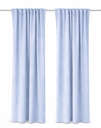 Mięsista zasłona z weluru w kolorze baby blue, Elado