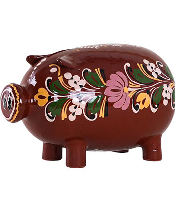 Ceramiczna świnka skarbonka, duński design, lata 70, produkcja: Dania, Przetwory design