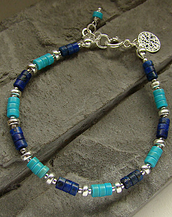 Turkus i lapis - bransoletka, RayOfArt