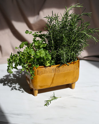 Osłonka ceramiczna na nóżkach, Naturalnie, Z Gliny