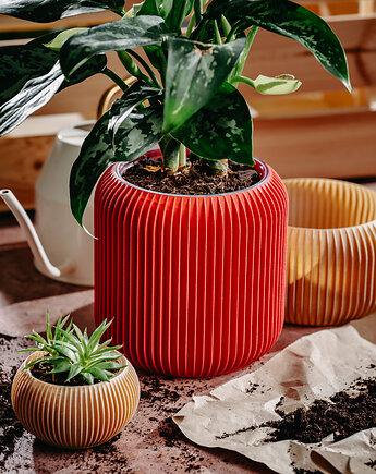 Duża doniczka 71P03.1000.RED / eko / zero waste / minimalizm, 71rzeczy