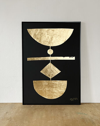 Kolaż analogowy "Bogini 4" format B1 w czarnej ramie, Zuzanna Malinowska Studio