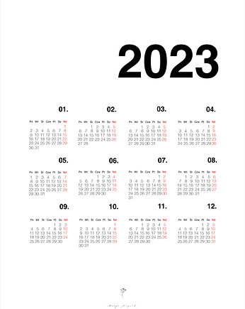 Kalendarz 2023, ZAMIŁOWANIA - Spersonalizowany prezent