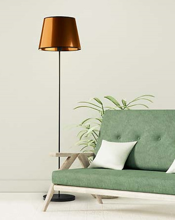 Designerska lampa stojąca z miedzianym kloszem VASTO MIRROR, LYSNE
