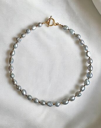 LUX. Srebrne perły - naszyjnik - kolia