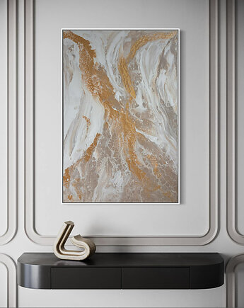 Obraz "Golden flow" 80x120, Anna Maria Majkutewicz