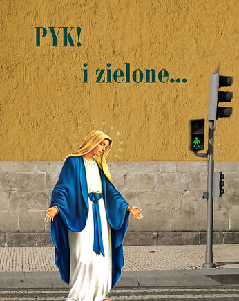 PYK i zielone -  Kolaż - plakat - wydruk, OKAZJE - Prezent na 40 urodziny