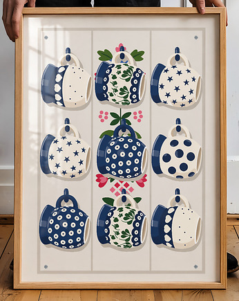 Plakat Ceramika z Bolesławca , kubki, Tableau Edition