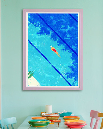 Podwodne odprężenie - plakat 50x70 cm, minimalmill