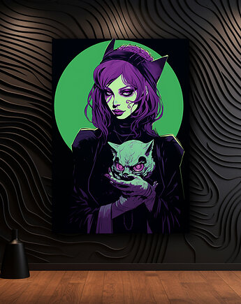 Portret Czarownicy - Plakat - Druk - Czarownica, Wiedźma, Halloween #15, Black Sapphire Art