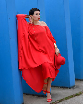 New   SUKIENKA Asymetric red, momo fashion